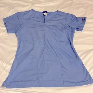 Cherokee Workwear Scrub Top - Ceil Blue - Size Small
